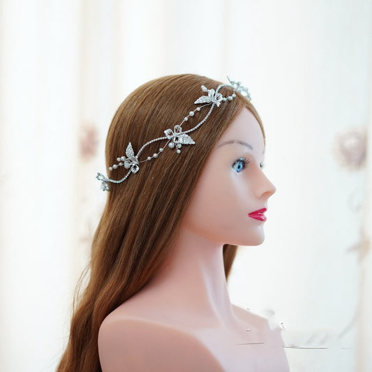 Korean Style Bridal Flower Crown Headpiece