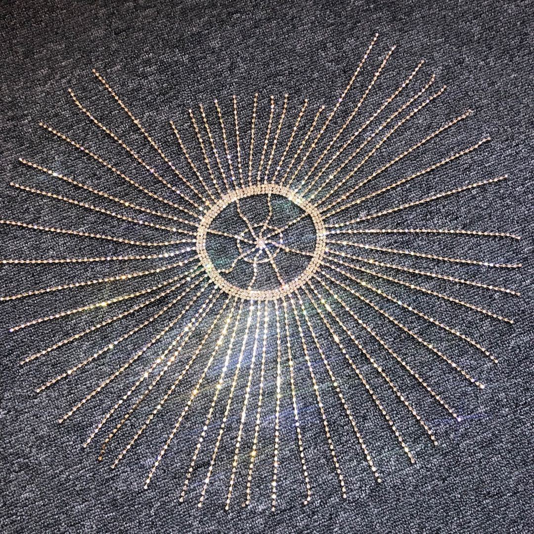 Rhinestone Tassel Headpiece Statement Hair Accessory
