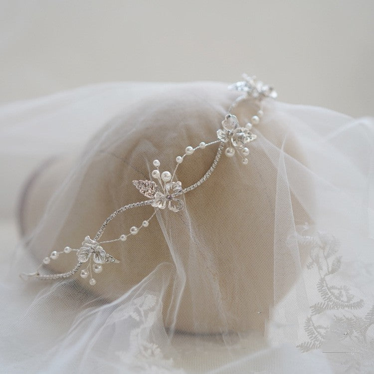 Korean Style Bridal Flower Crown Headpiece