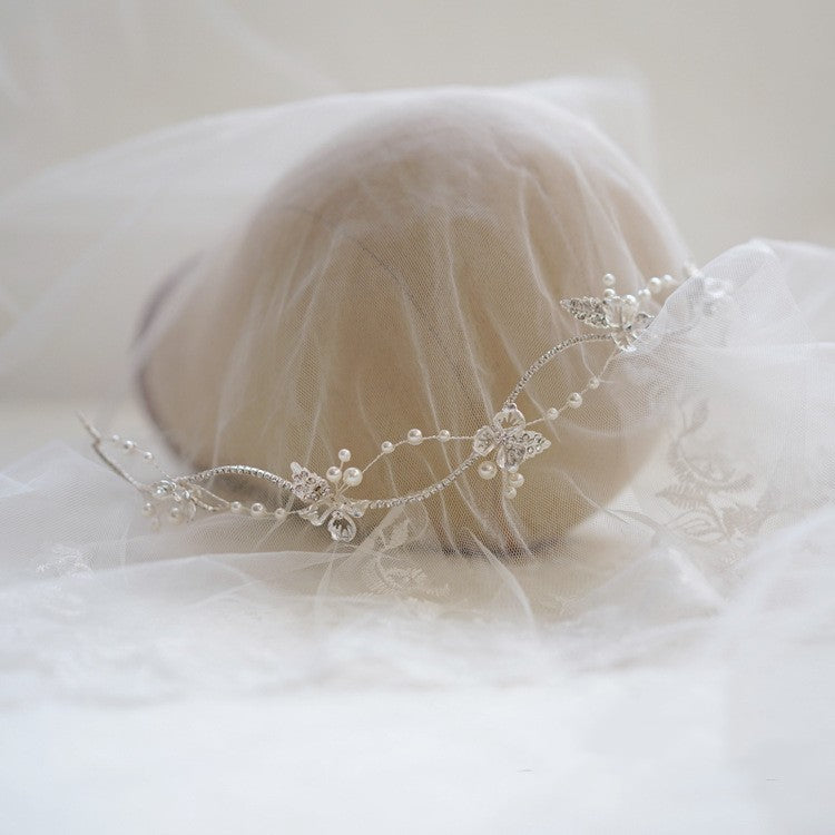 Korean Style Bridal Flower Crown Headpiece