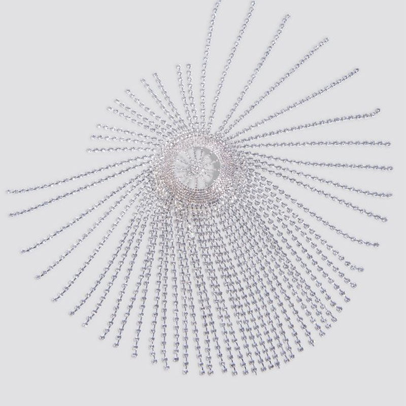 Rhinestone Tassel Headpiece Statement Hair Accessory